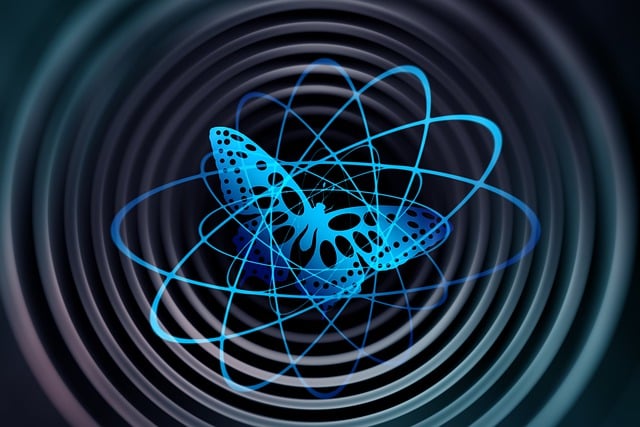 Free butterfly insect waves illustration