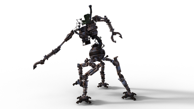 Free bot cyborg helper illustration