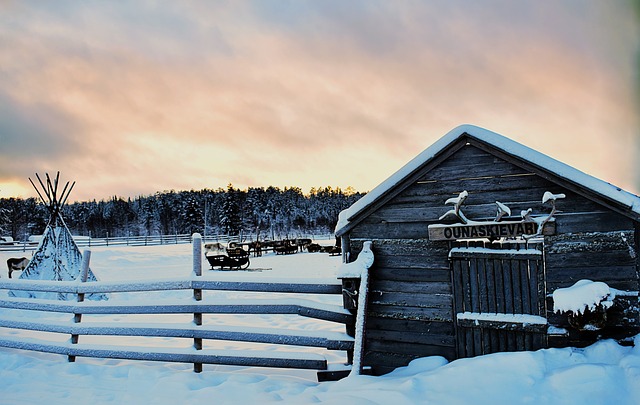 Free Sunset Farm photo and picture