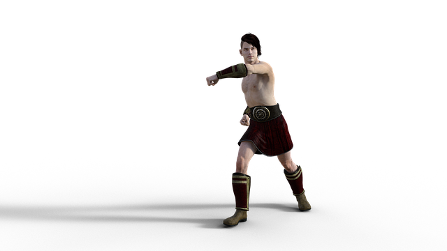 Free man warrior model illustration