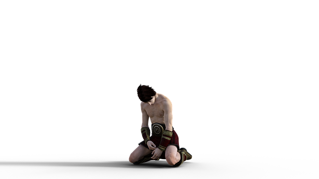 Free man warrior model illustration