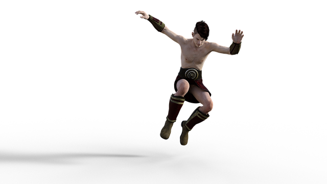 Free man warrior model illustration