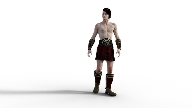 Free man warrior model illustration