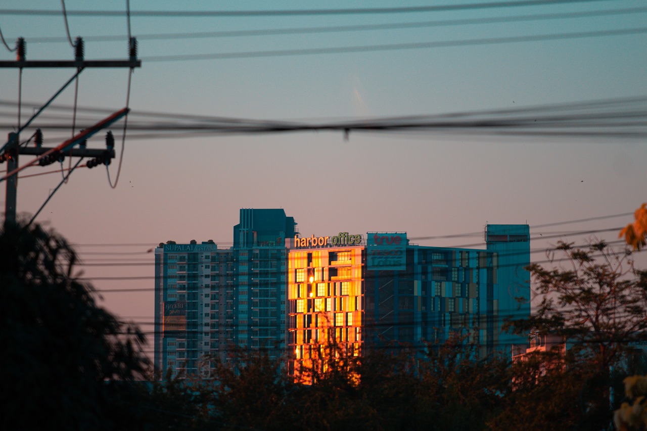 Download free HD stock image of Building Cold Light Free Building Cold Light photo and picture