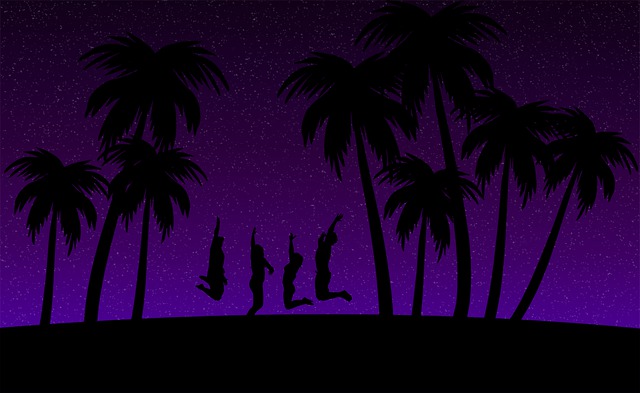 Free palm nigh man illustration