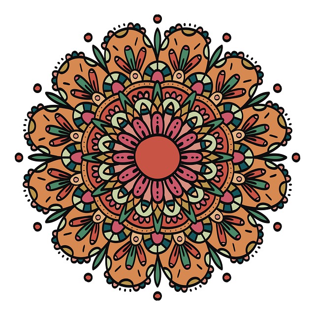 Free mandala wallpaper flower illustration
