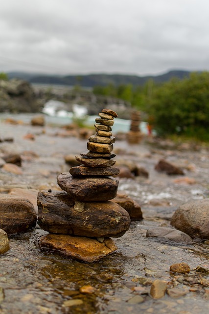 Pilha De Rock, Agua, Natureza, Harmonia
