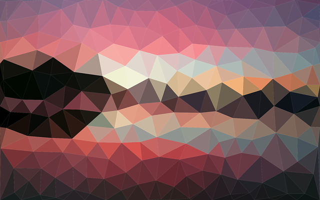 Free lowpoly sunset landscape vector