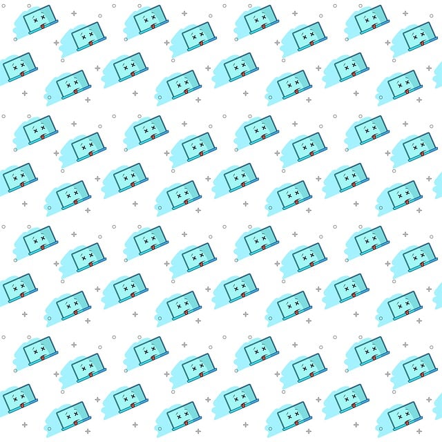 Free seamless pattern broken laptop closed eyes illustration