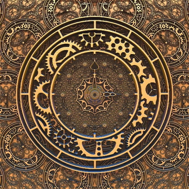 Tid, Gear, Ur, Steampunk, Maskine