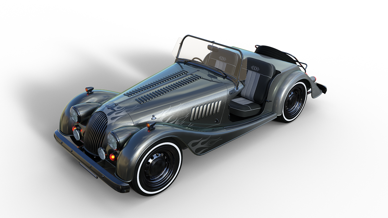 Free classic car retro illustration