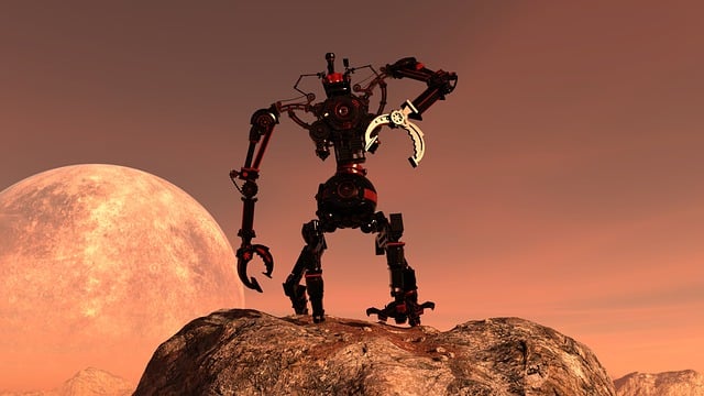 Free robot scifi tech illustration