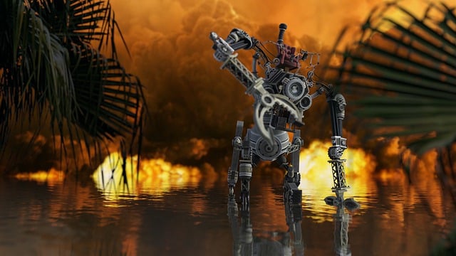 Free robot scifi tech illustration