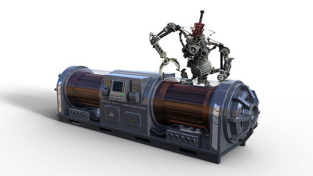 Free robot scifi tech illustration