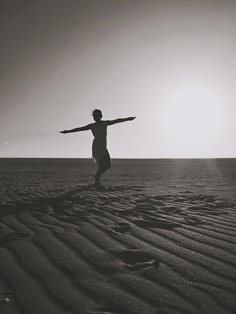 Tanzen, Mädchen, Strand, Glück, Bewegung