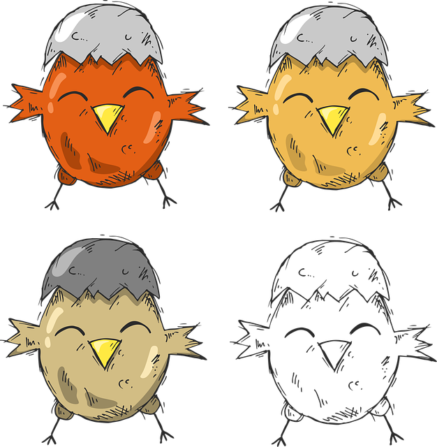 Free the chicken eggs easter vector