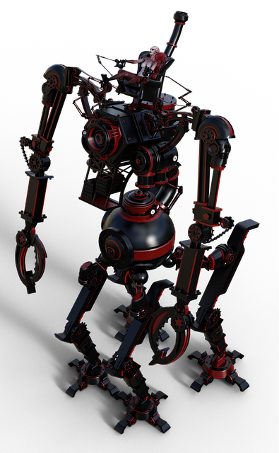 Free robot cyborg mechanical illustration