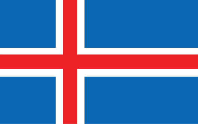 Island, Flagg, Land, Isfjell