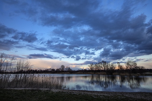 Sø, Natur, Landskab, Vand, Himmel, Skyer
