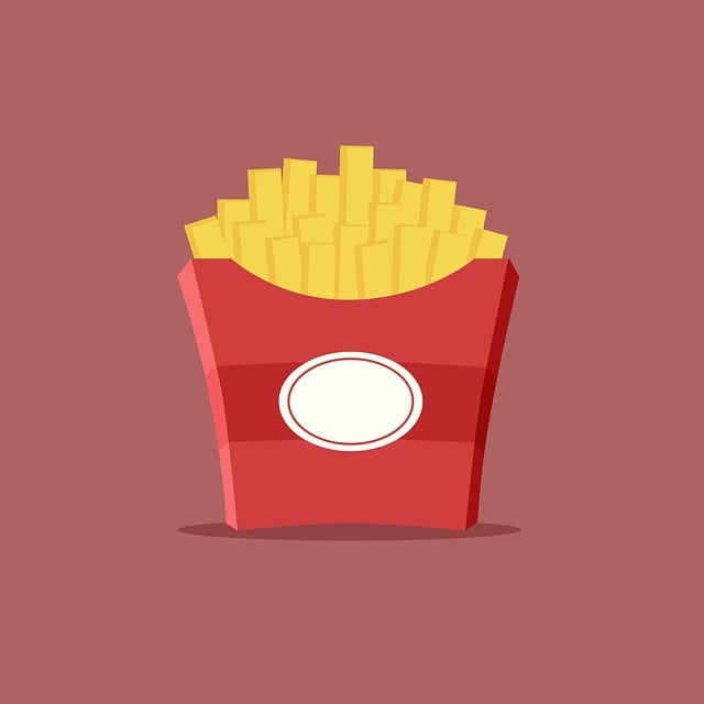 Free fries food lunch illustration