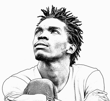 Free Man Thoughtful illustration and picture