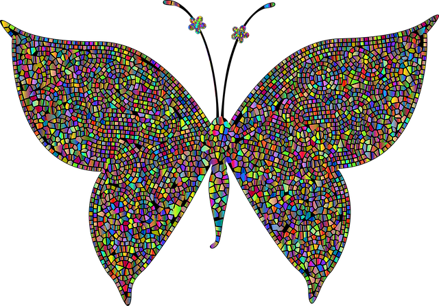 Free butterfly tiles insect vector