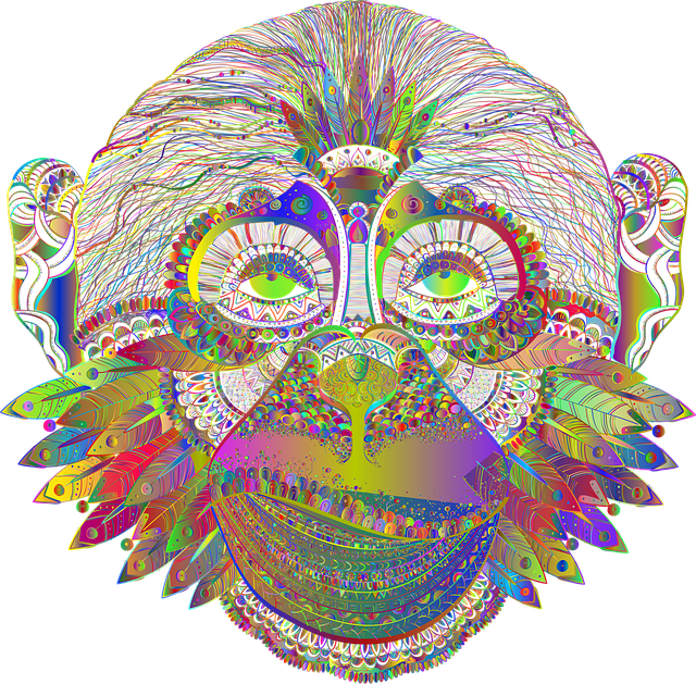 Free monkey animal abstract vector
