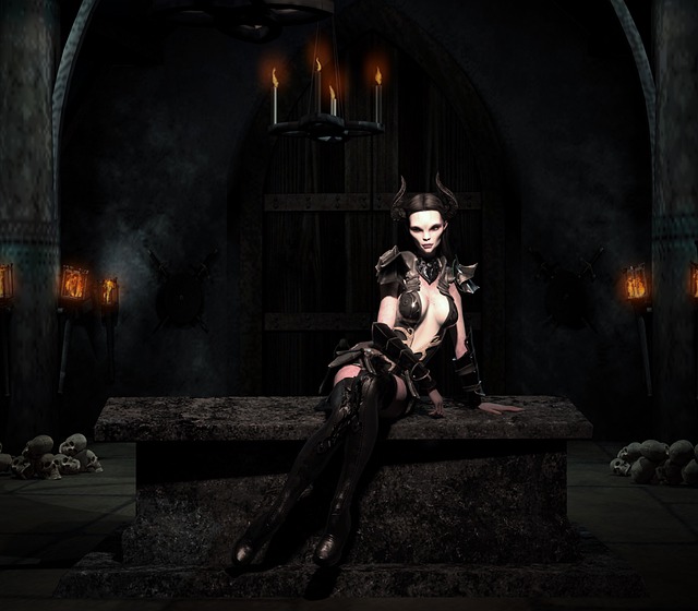 Free gothic dark fantasy illustration