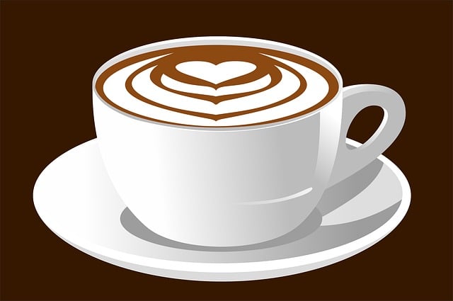 Free coffee cup heart illustration