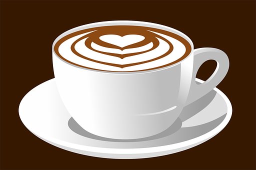 Kaffe, Kopp, Hjerte, Brun Hjertet
