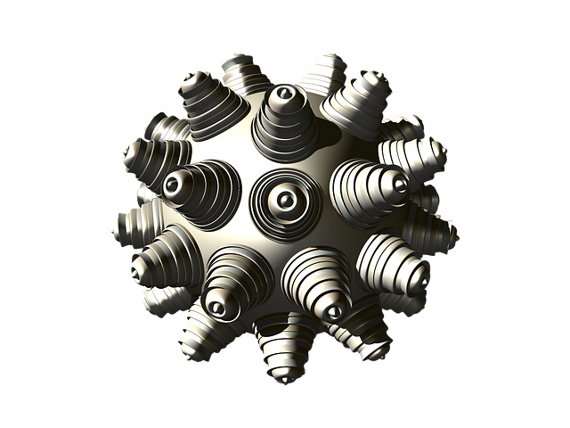Free molecule virus bug illustration