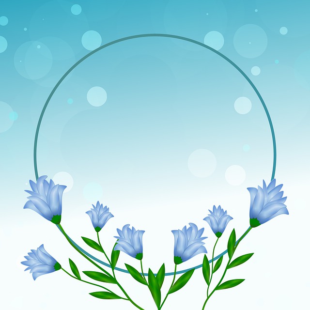 Free background around the frame flowers illustration
