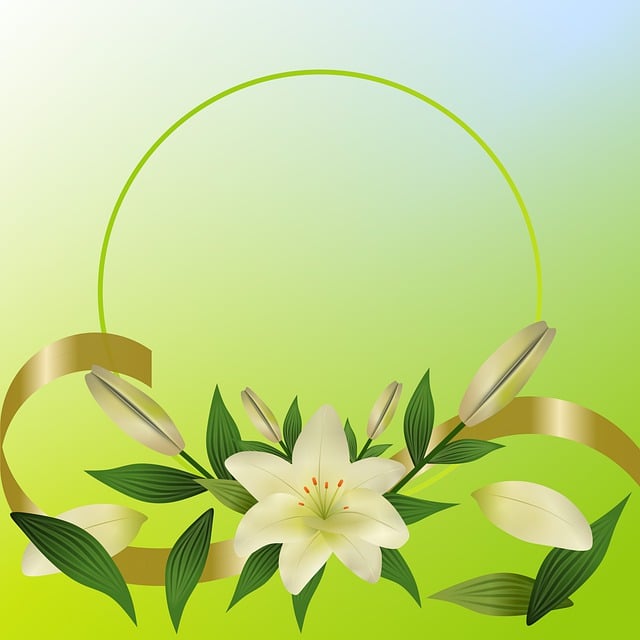 Free framework around the frame lily illustration