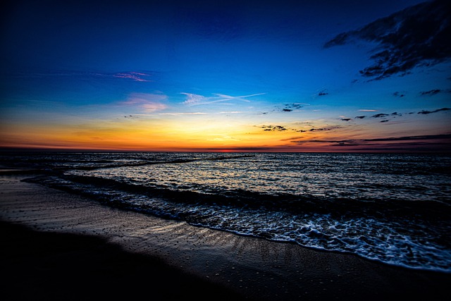 Oostzee, Zonsondergang, Natuur, Zee