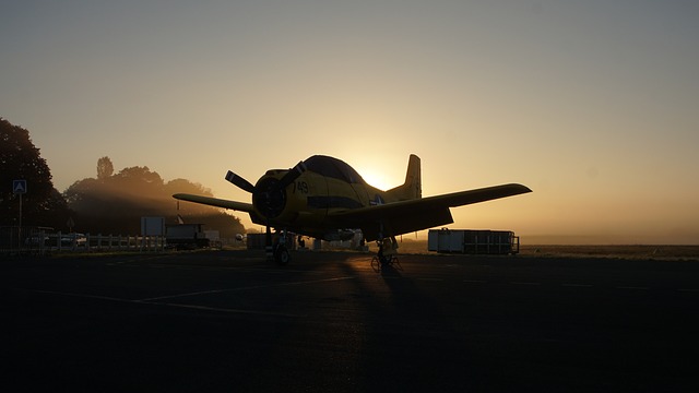 Free Sunrise Plane photo and picture