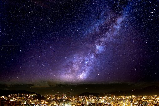 Cidade, Luzes, Universo, Galáxia