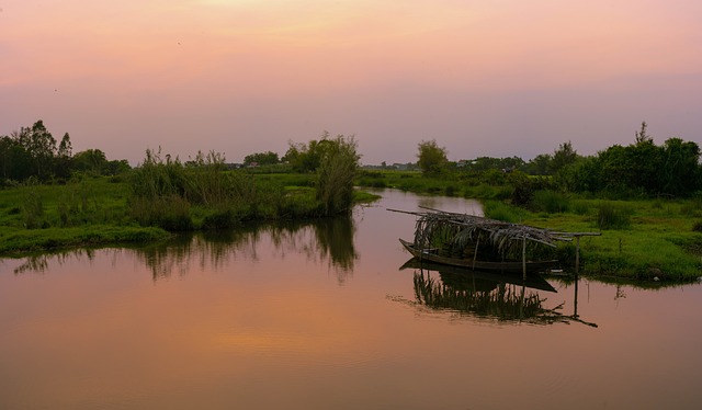 Free Sunset River photo and picture