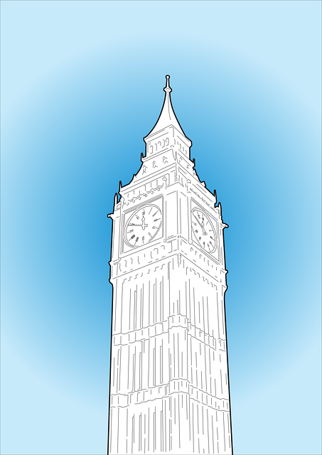 Free big ben london line art vector