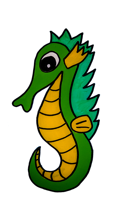 Free Seahorse Drawing illustration and picture