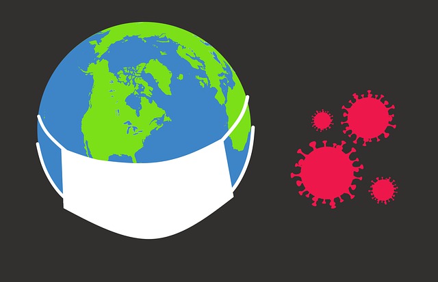 Free coronavirus world protection illustration