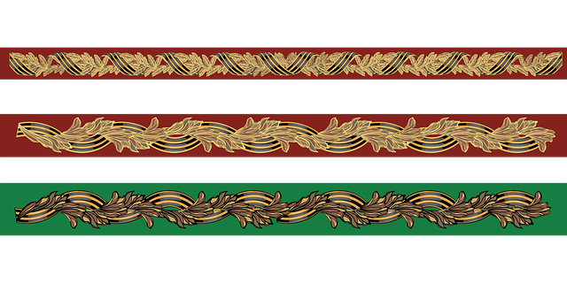 Free ornament st george ribbon garland illustration