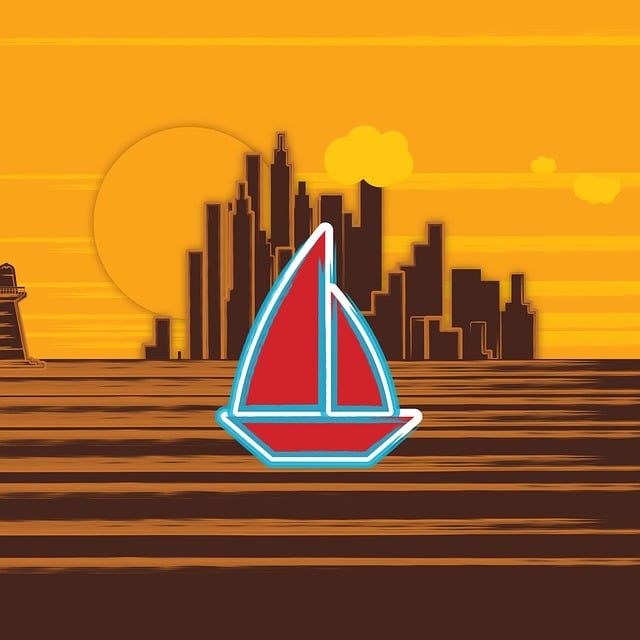 Free sailing ship sail boat maritime voyage illustration
