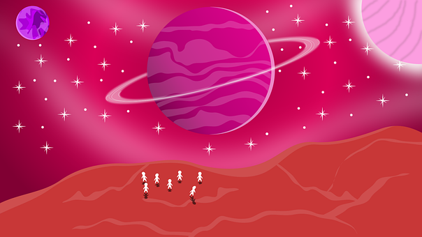 Free Space Landscape illustration and picture