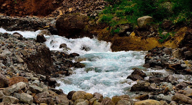 Fluss, Strom, Stein, Rock, Flow, Moss