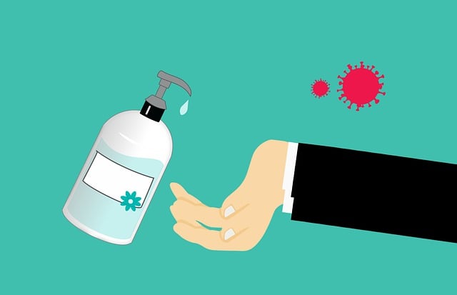 Free coronavirus virus sanitizer illustration