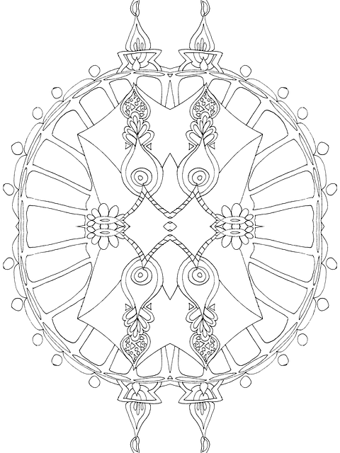 Free mandala coloring page pattern illustration