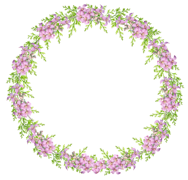 Free frame border wreath illustration