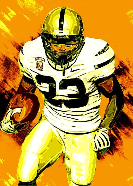 Download free HD stock image of Ball Carrier Running Back Free ball carrier running back american football illustration