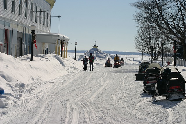 Winter, Langlaufen, Mackinac Island