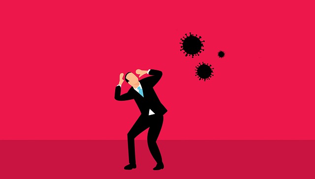 Free coronavirus virus fear illustration